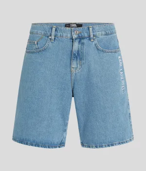 LIGHT BLUE LOOSE DENIM BERMUDA