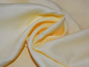 Light Yellow Pure Linen Fabric - 60 Lea