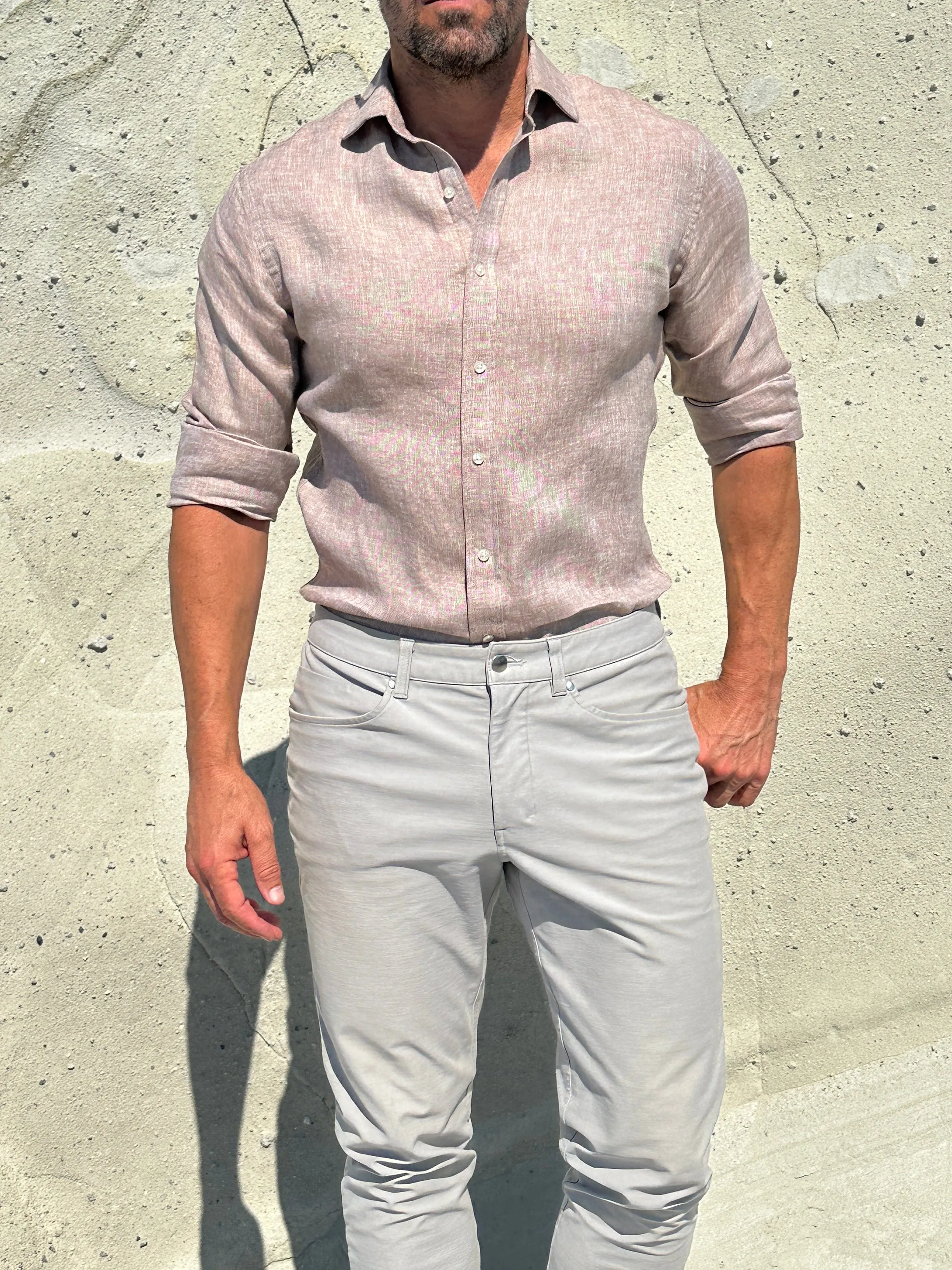 Linen Semi-Spread Collar <br> Small Batch Series