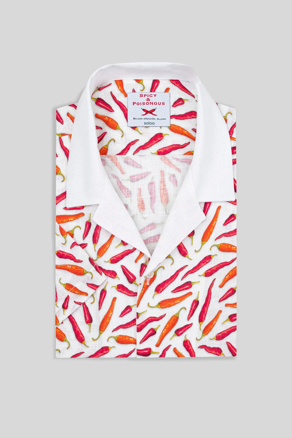 linen shirt in red peppers
