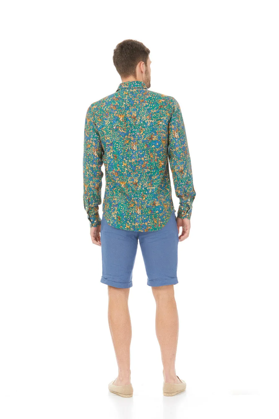 lorenzo linen shirt green