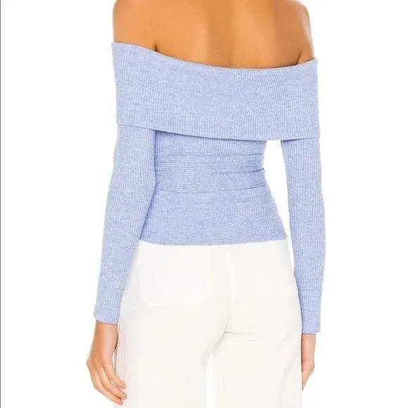 Lovers and Friends Blue Off The Shoulder Top