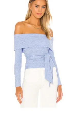 Lovers and Friends Blue Off The Shoulder Top