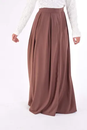 mauve Flare Maxi Skirt
