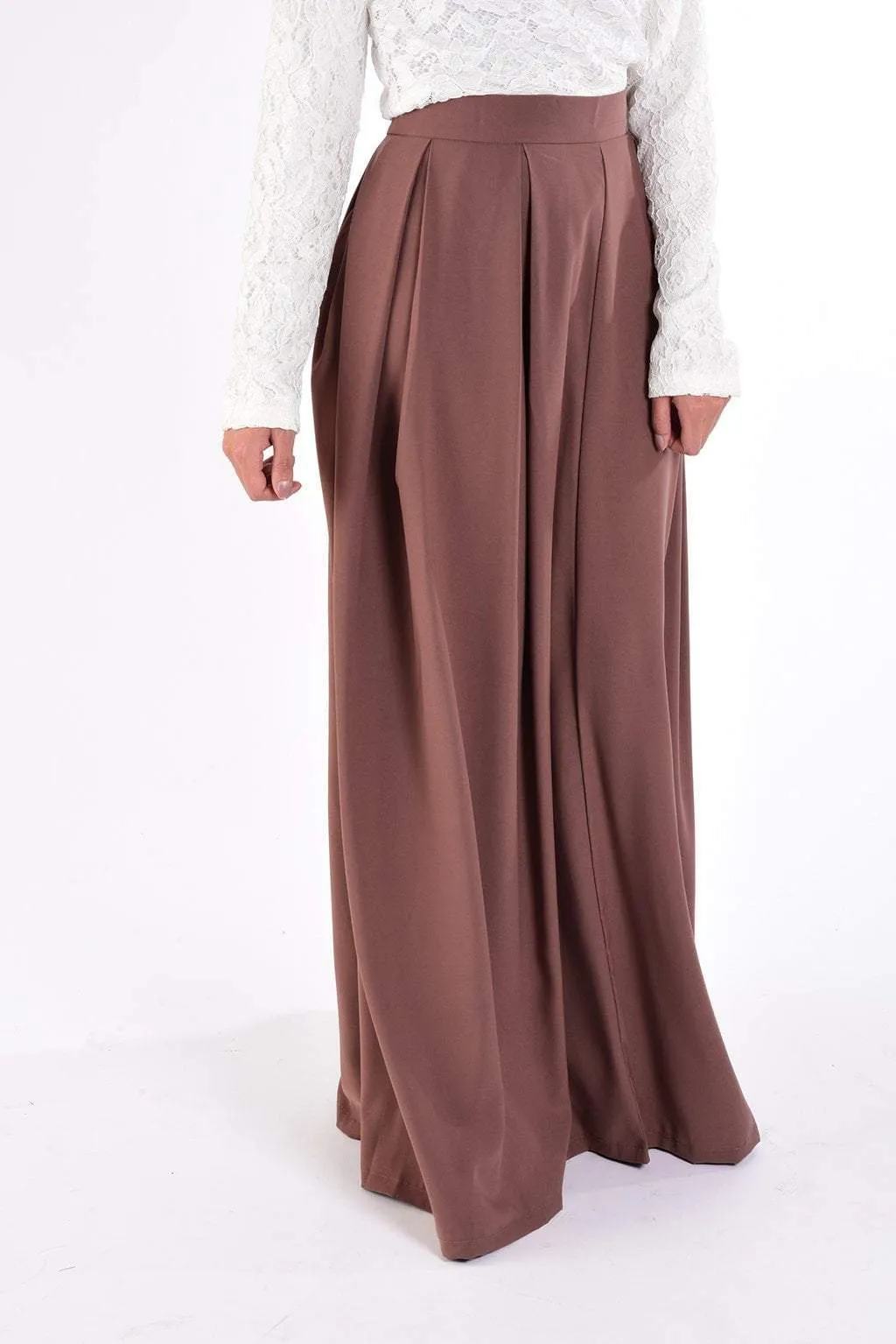 mauve Flare Maxi Skirt
