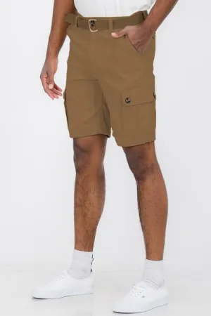 Men’s Belted Cargo Shorts with Belt