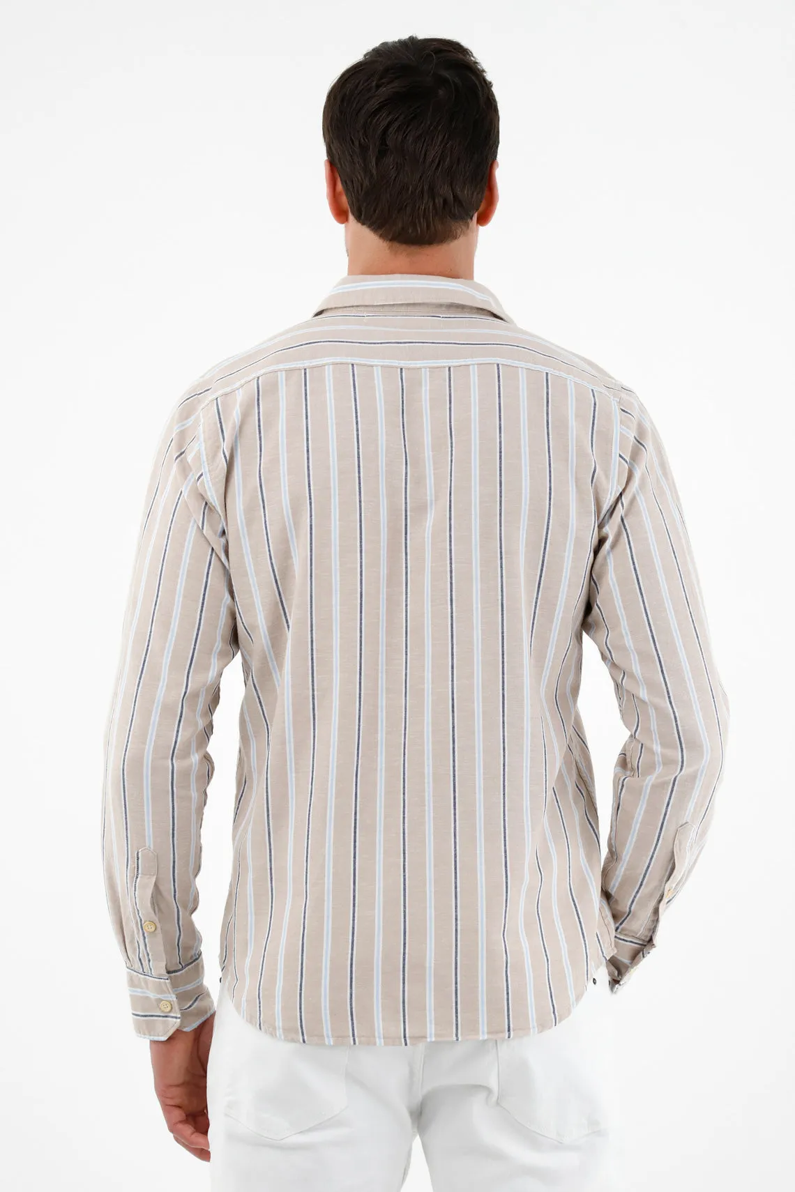 Men's Brown Long Sleeve Shirt
