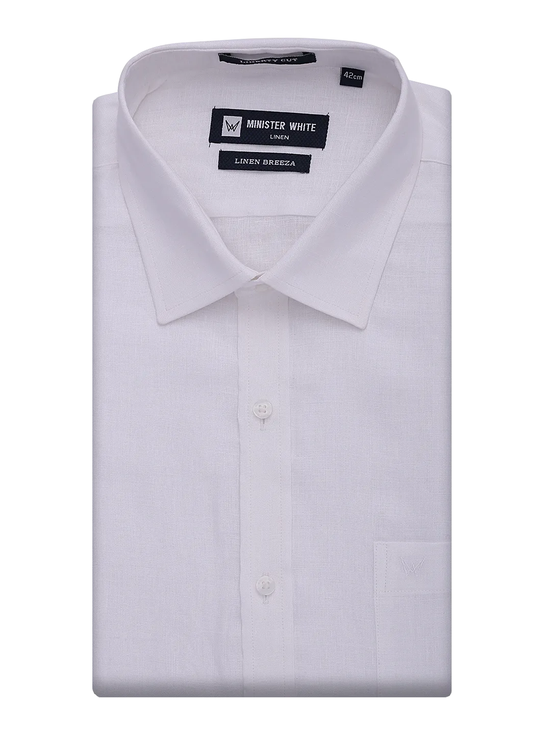 Mens Pure Linen Regular Fit White Shirt Linen Breeza