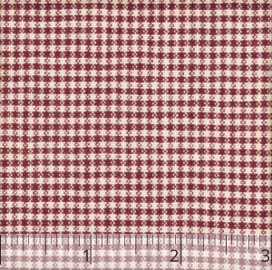 Merlot & Cream Checked Linen- $16.00 yd.