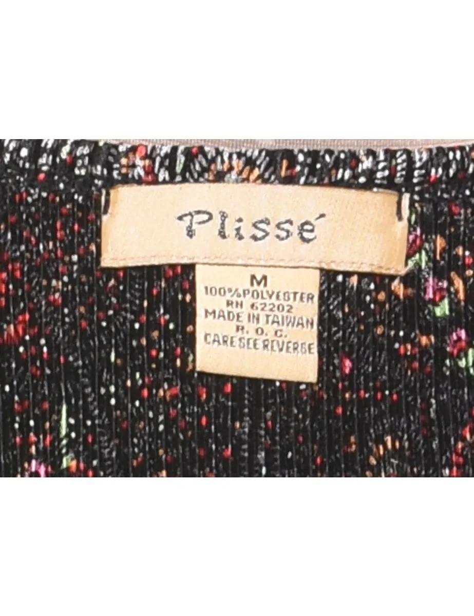 Multi-Colour Paisley Print Sparkly Top - M