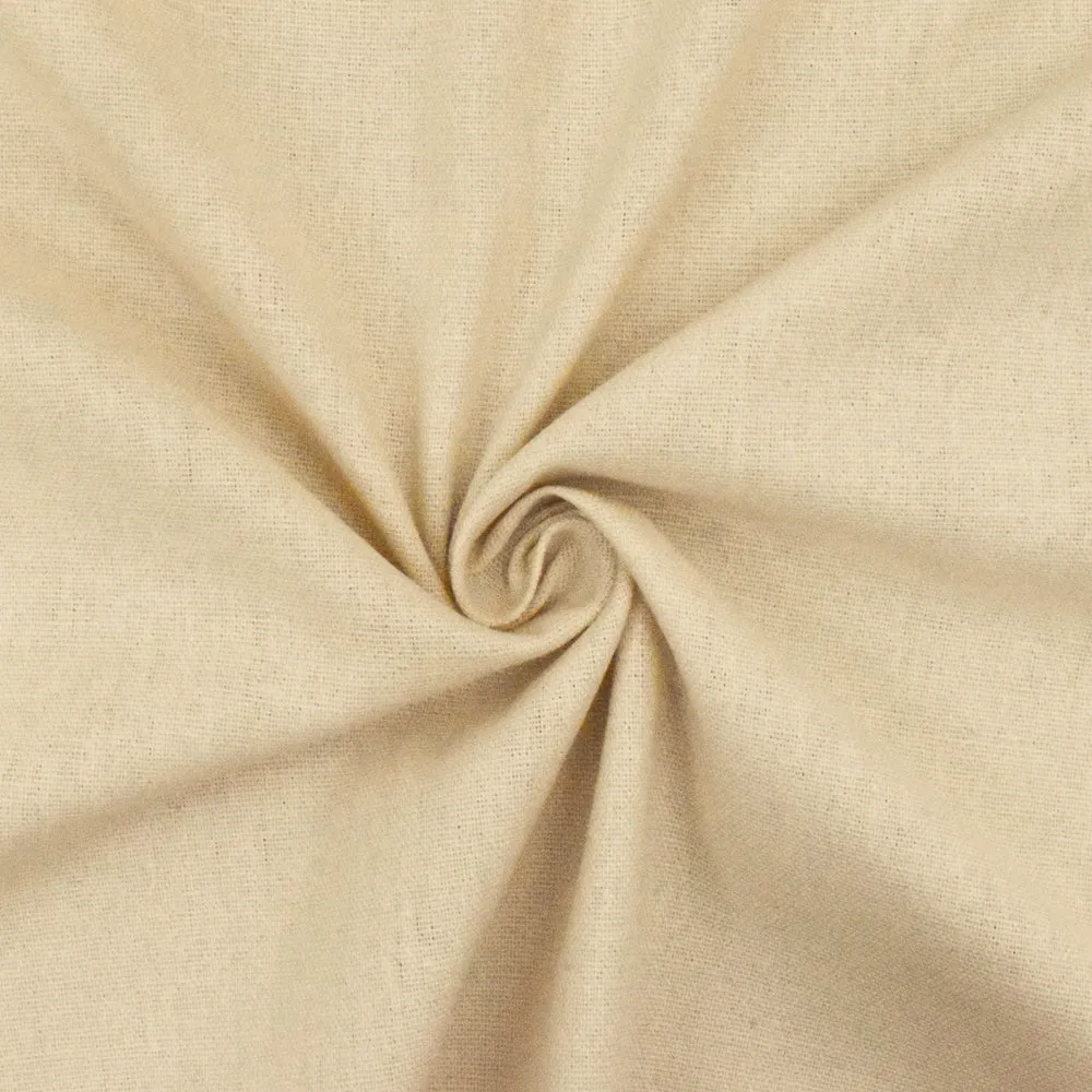 Natural Beige Linen Blend Shirting Woven Decorating Fabric