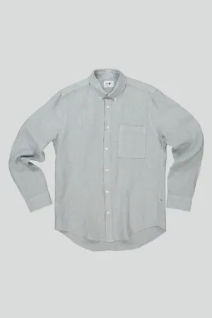 No Nationality Arne Linen Shirt - Harbour Mist