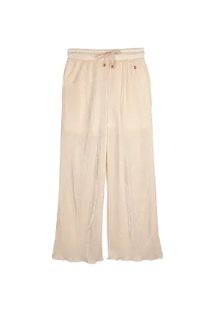 NoNo Sun AOP plissee palazzo pants