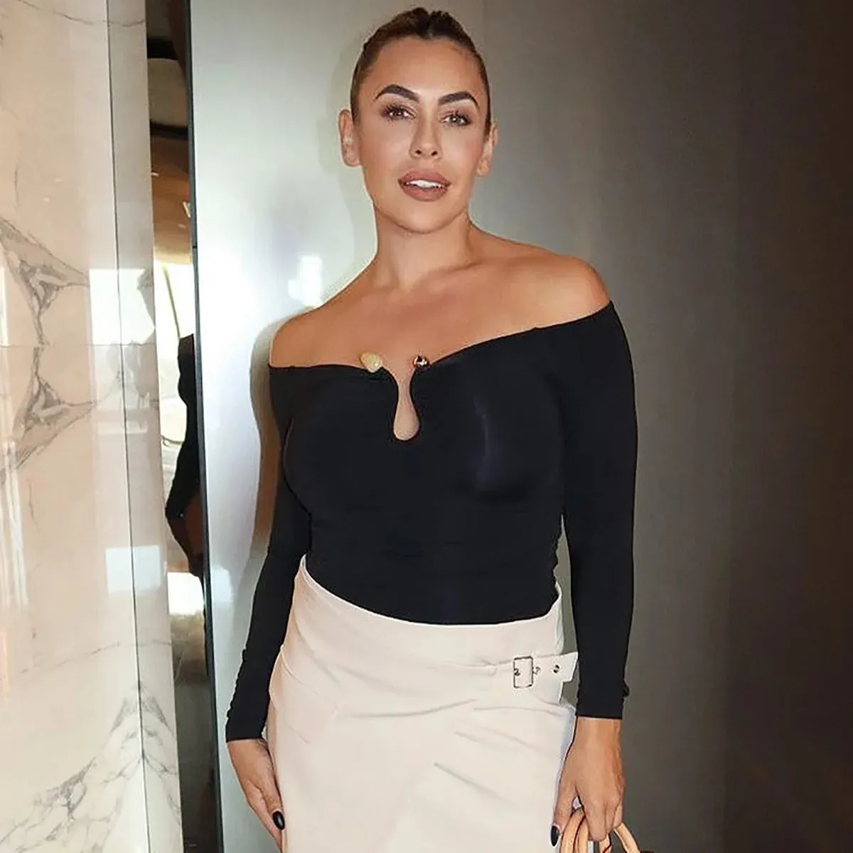 Off Shoulder Long Sleeve Tops