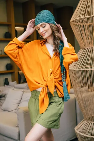 Orange Shirt - Military Shorts LSST004-LSOT003