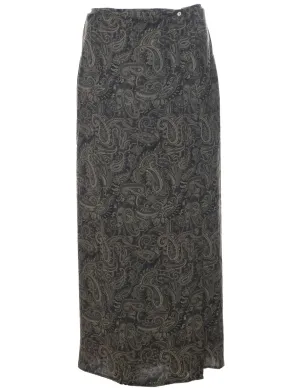 Paisley Print Maxi Skirt - M