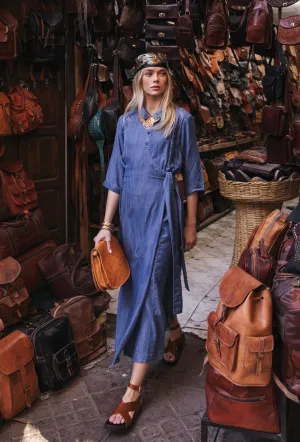Pashmina Denim Mock Wrap Over