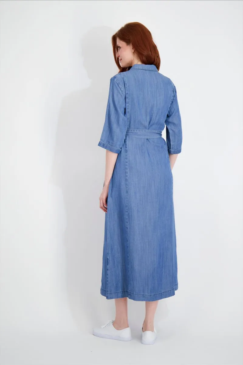 Pashmina Denim Mock Wrap Over
