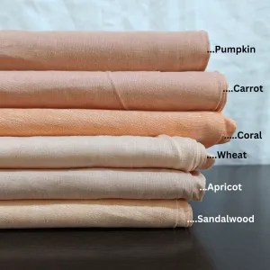 Peach: Shirting Pure Linen Fabric
