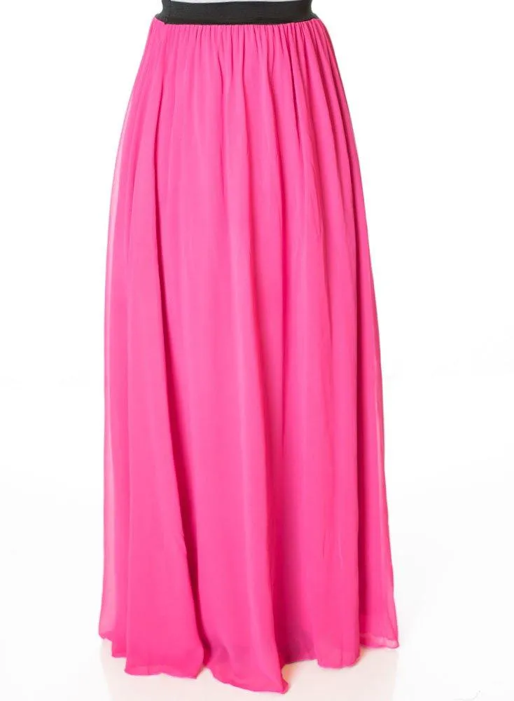 Pink Basic maxi skirt