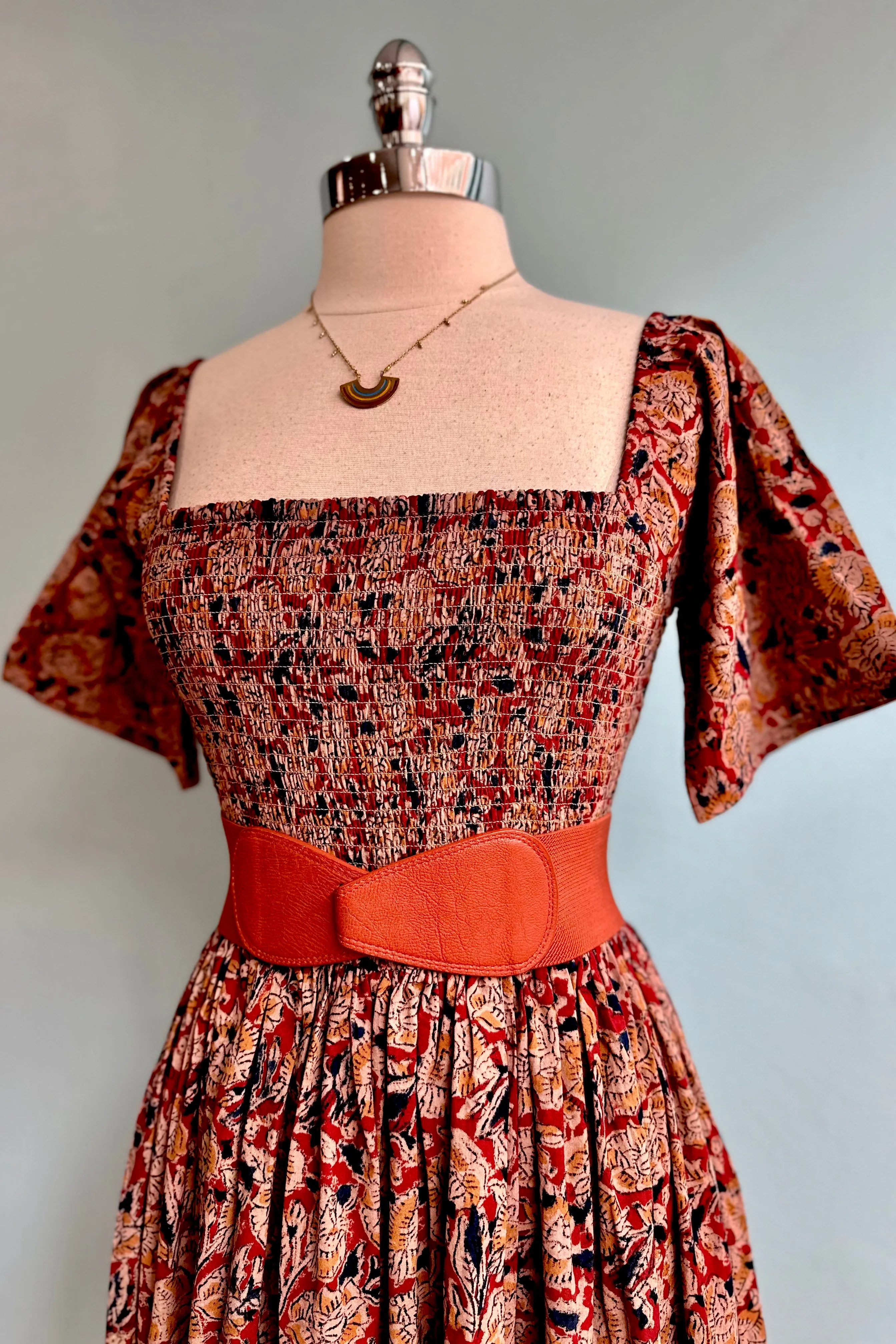 Ruby Floral Smocked Midi Teddy Dress by Mata Traders