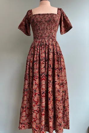 Ruby Floral Smocked Midi Teddy Dress by Mata Traders