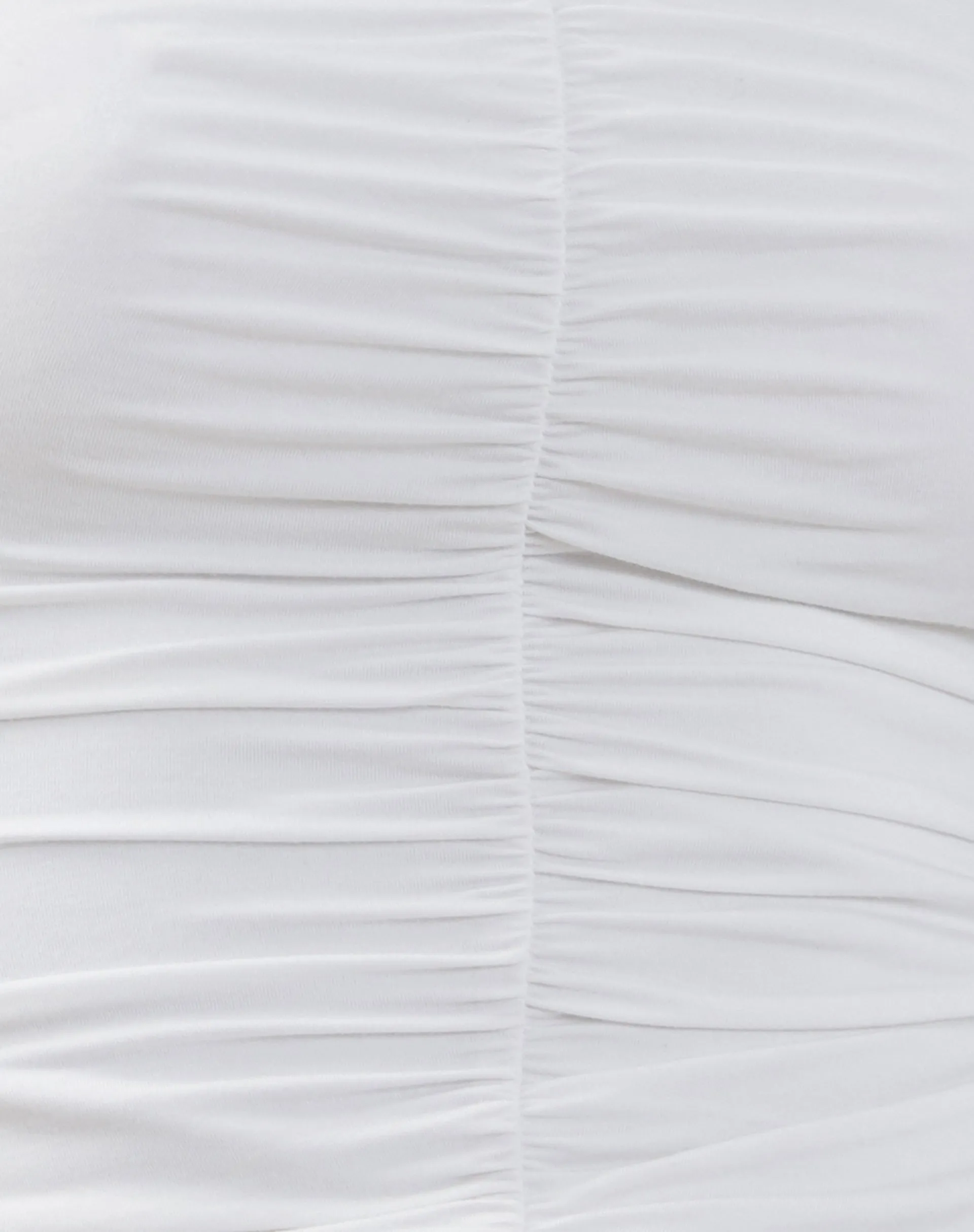 Sajna Ruched Bandeau Top in White