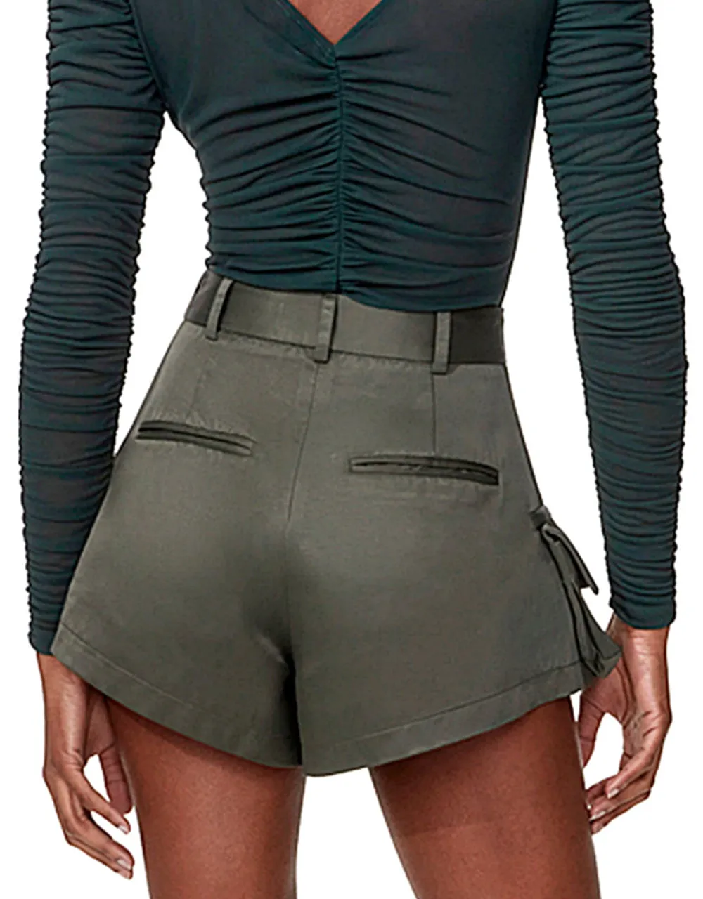 Satin Mini Cargo Shorts