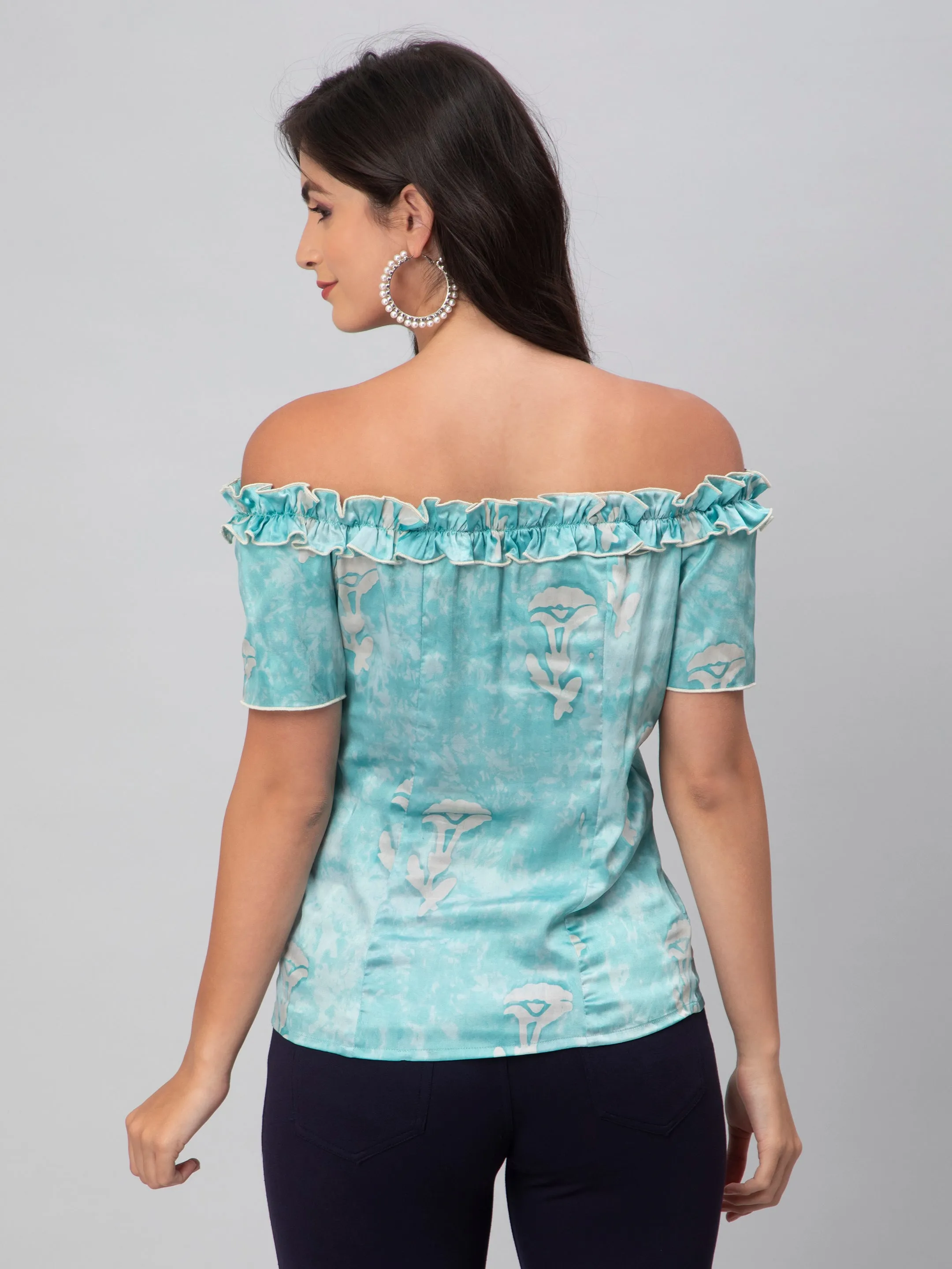 Satin Off Shoulder Top