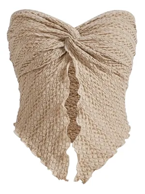 sealbeer A&A Y2k Ruched Bandeau Crop Top