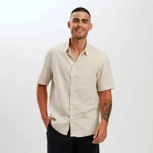Short Sleeve Linen Shirt | Natural