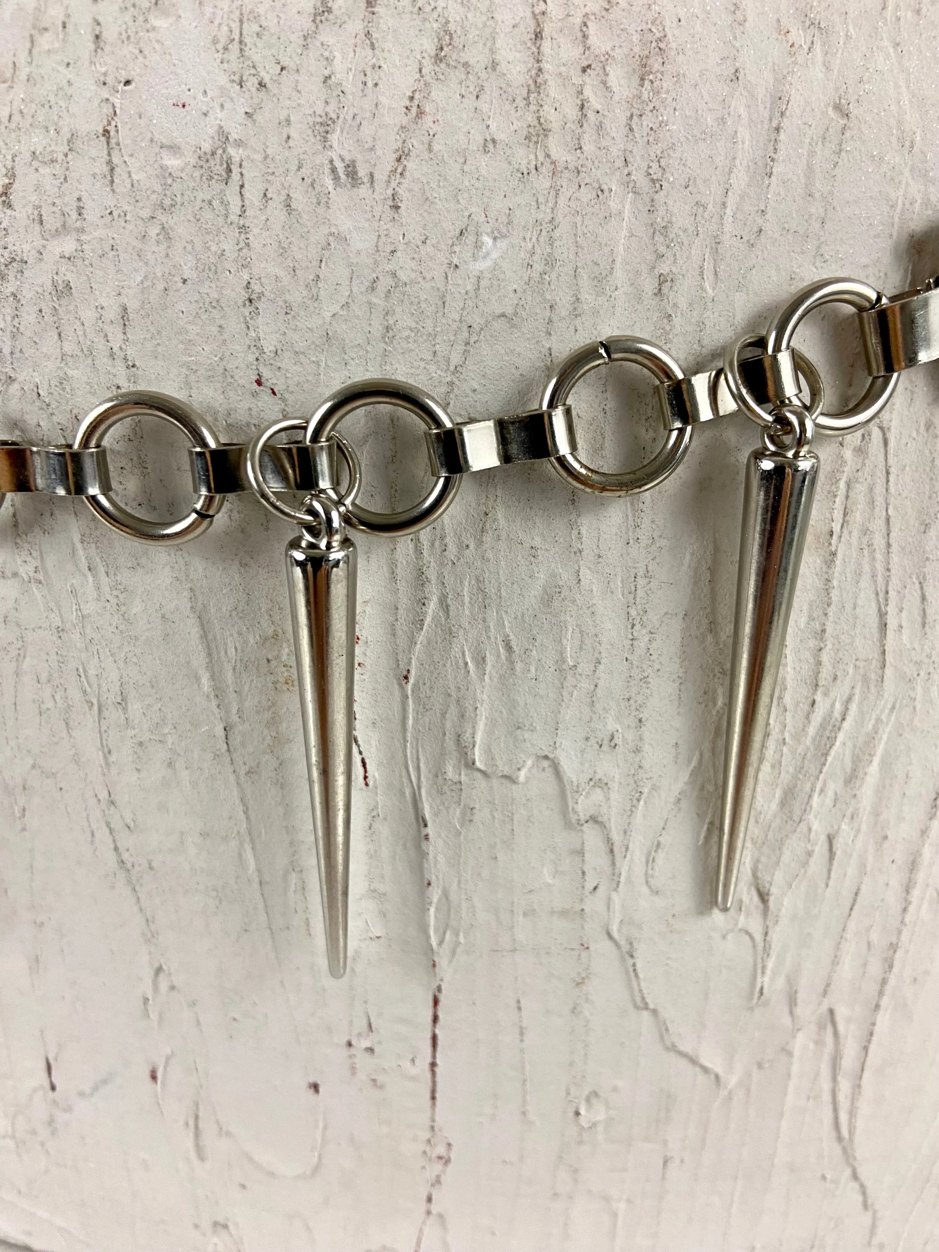 Silver chain belt