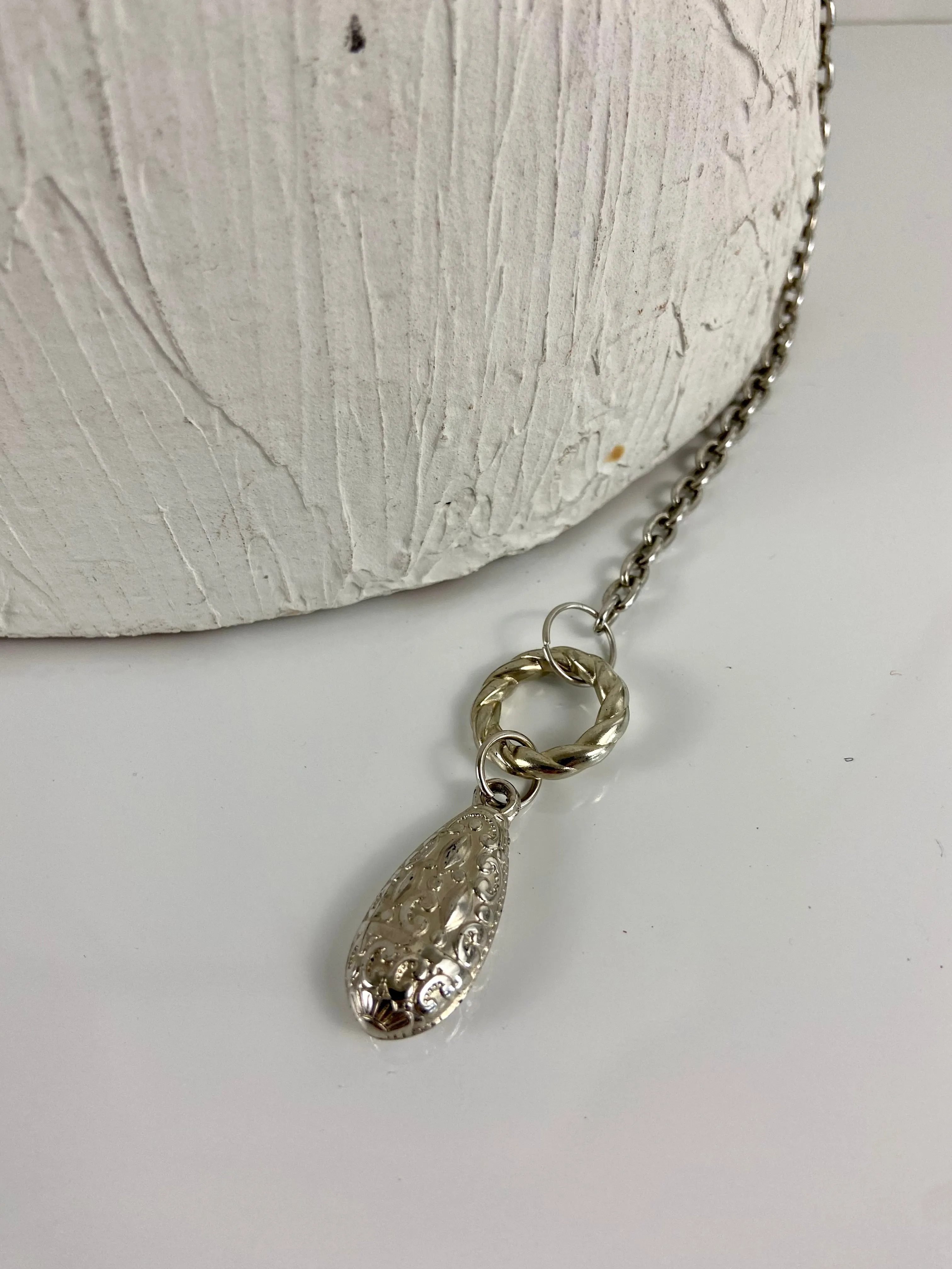 Silver chain belt