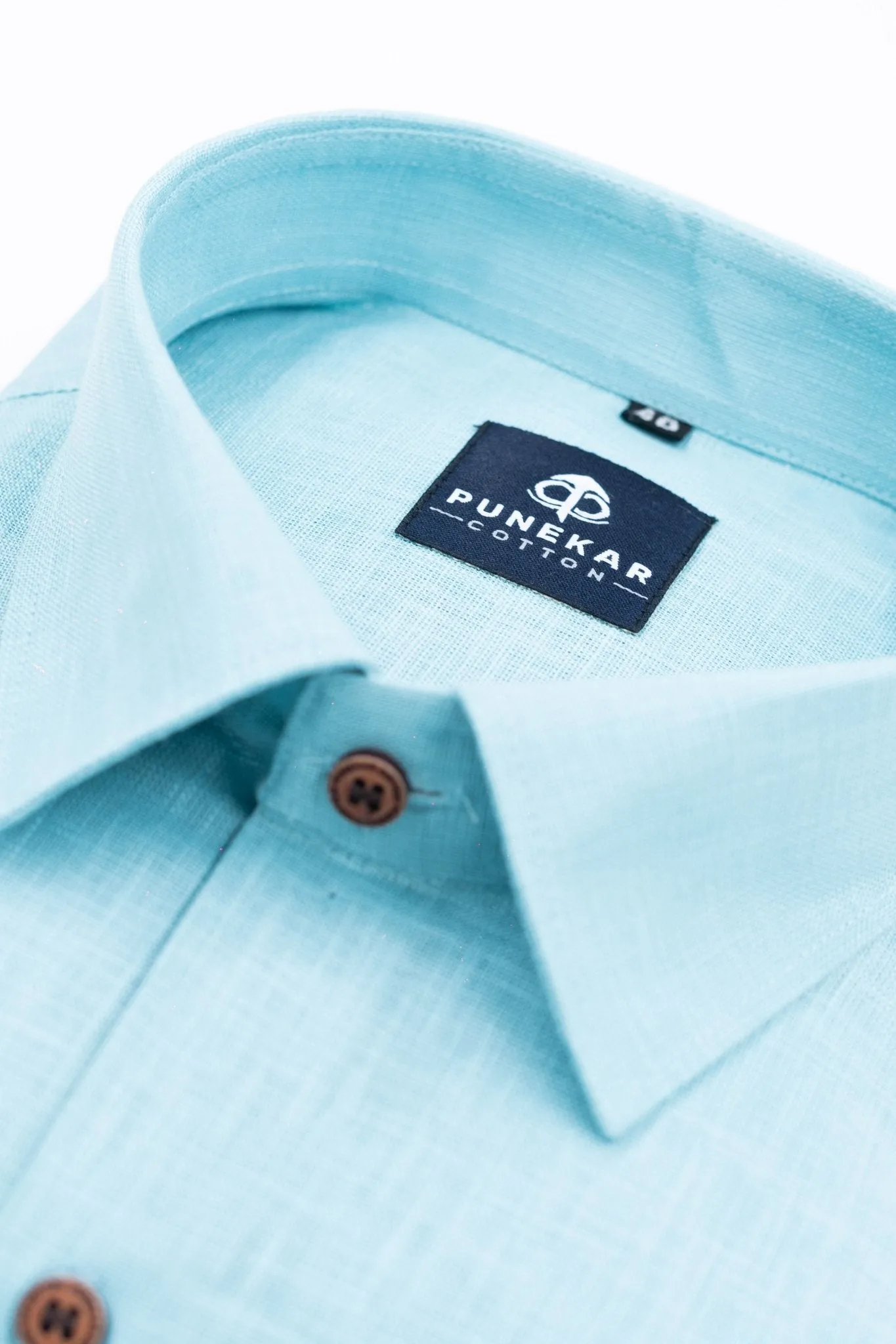 Sky Blue Color Linen Formal Shirts For Men
