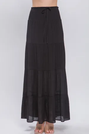Smocked Maxi Skirt