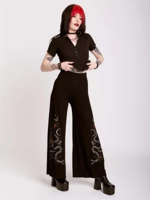 Snake Rose Palazzo Pant