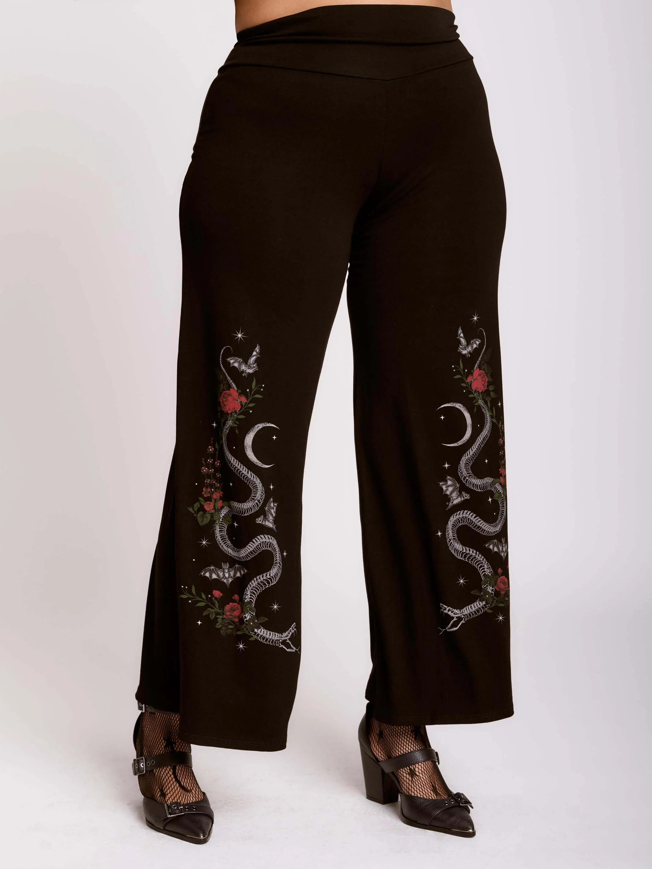 Snake Rose Palazzo Pant