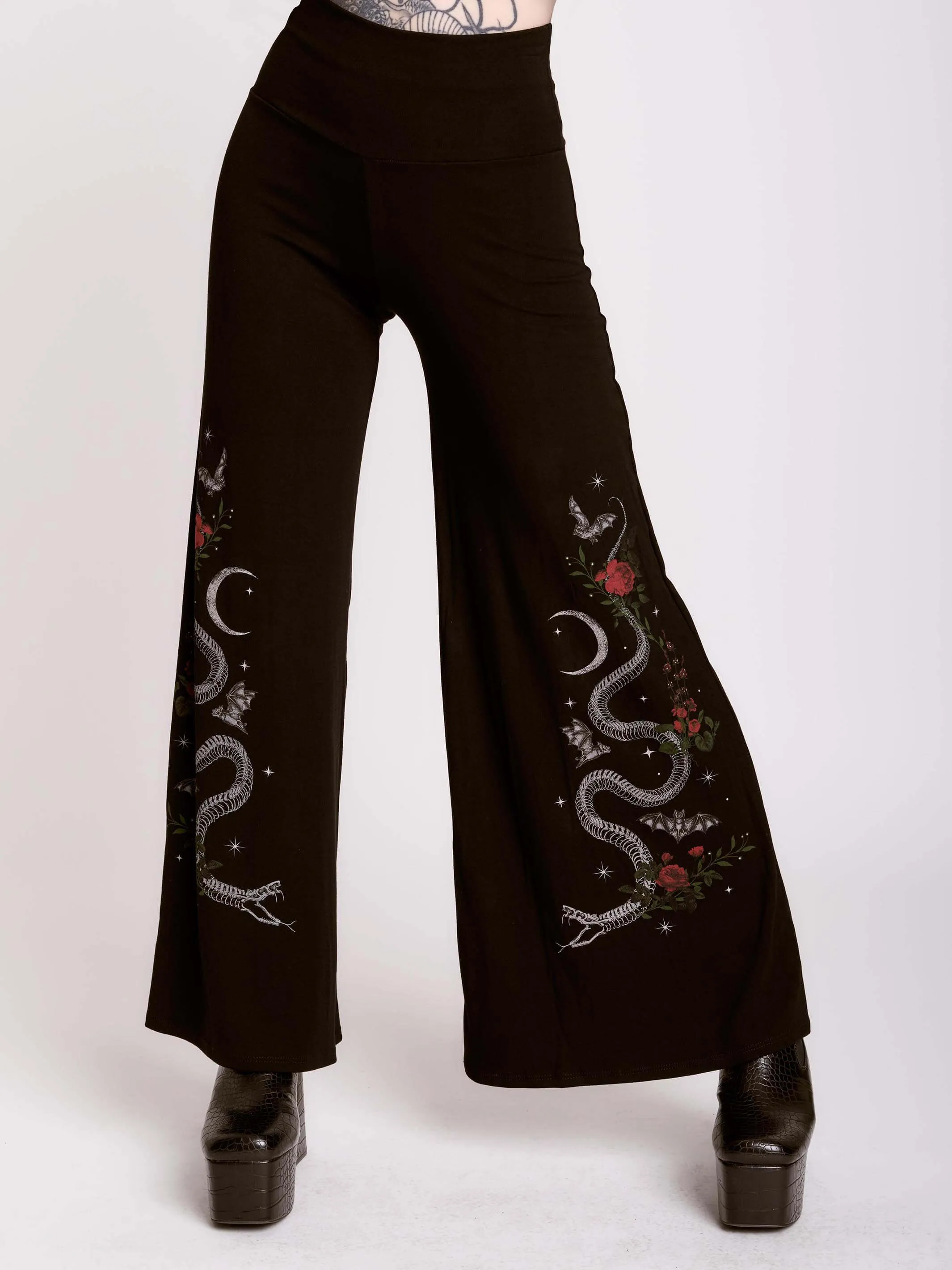 Snake Rose Palazzo Pant