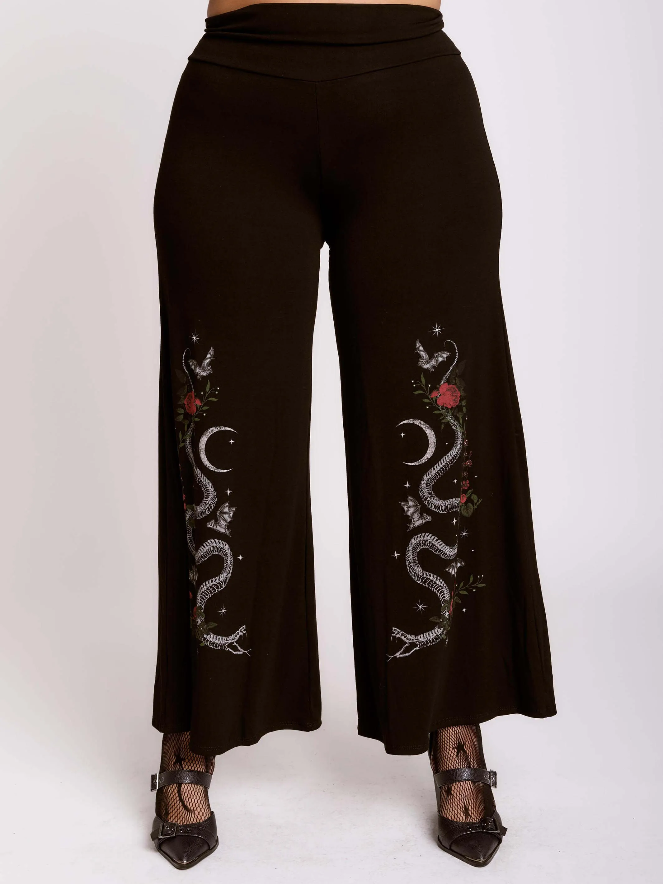 Snake Rose Palazzo Pant