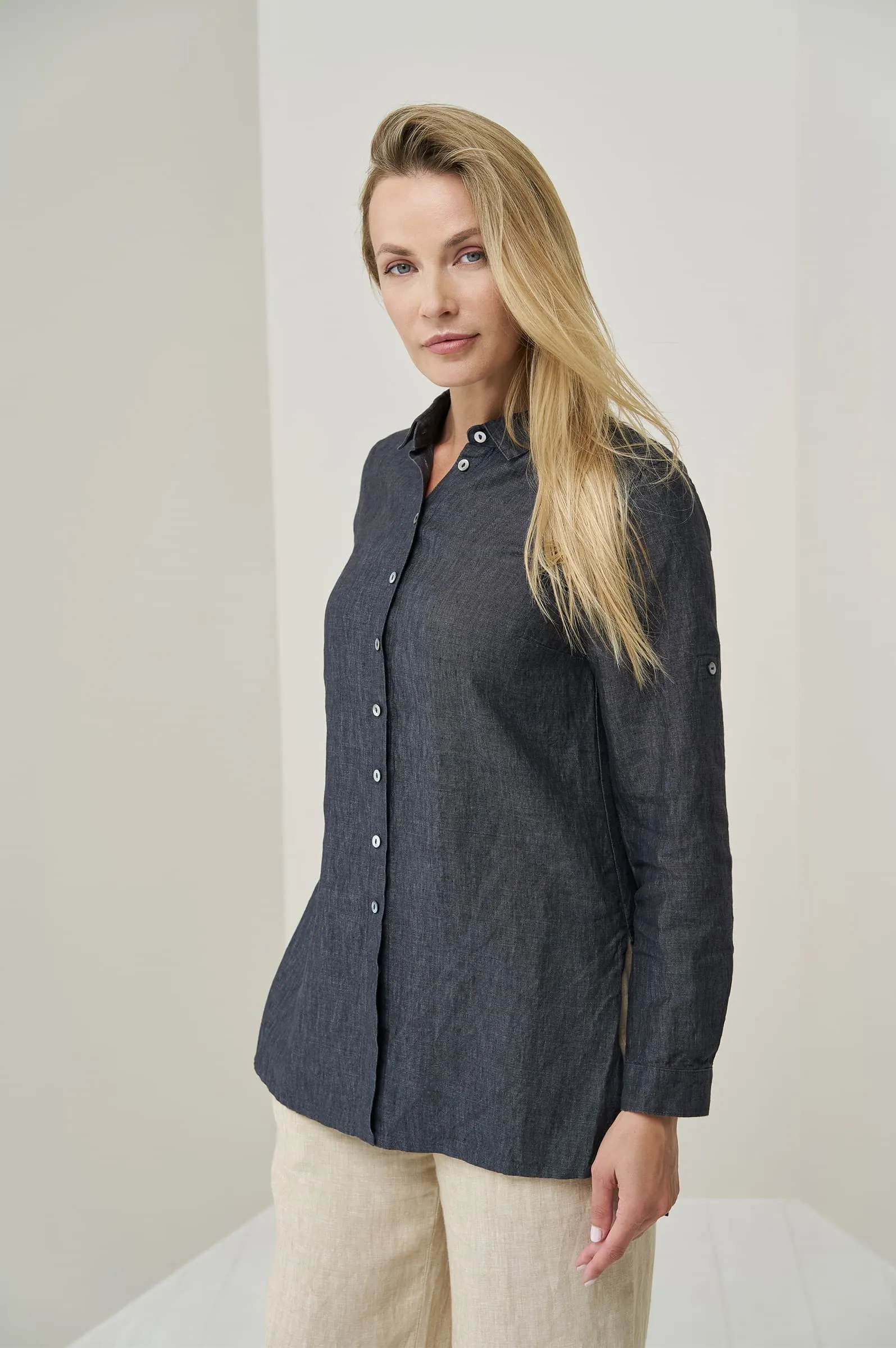 Soft linen shirt Kelly