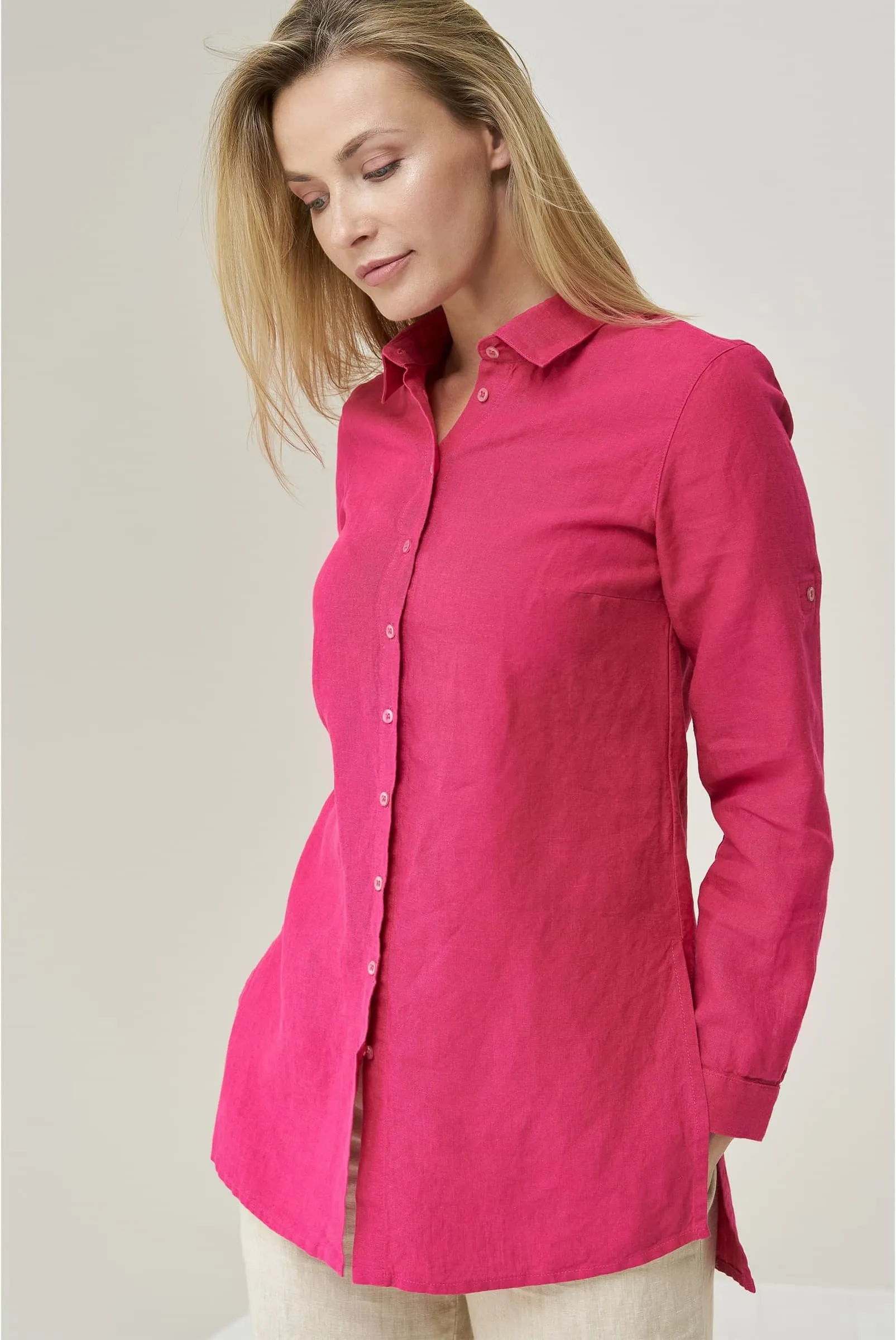 Soft linen shirt Kelly