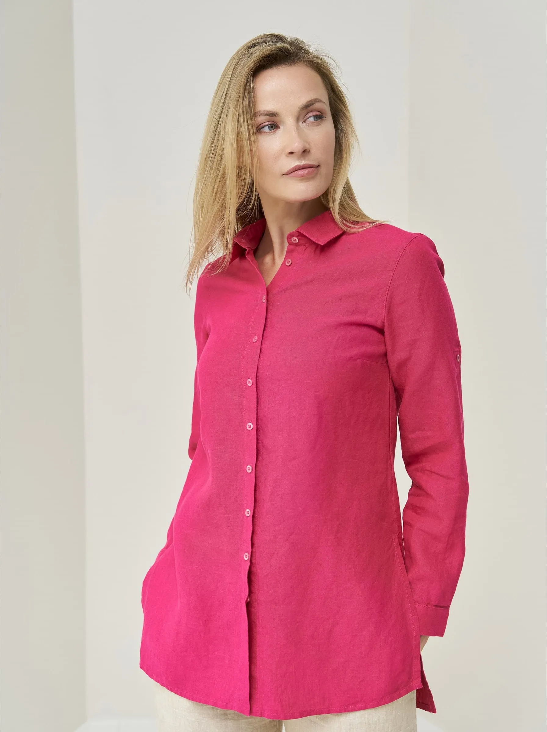 Soft linen shirt Kelly