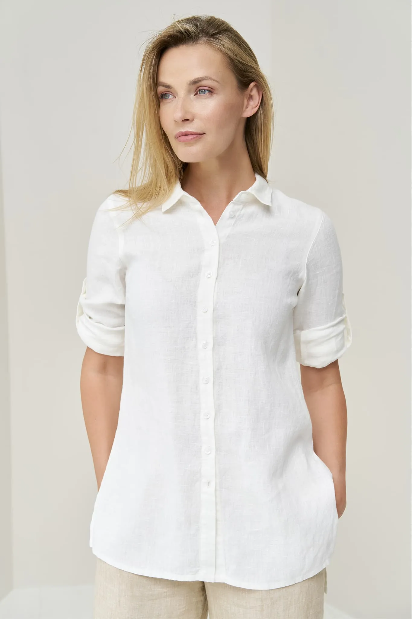 Soft linen shirt Kelly