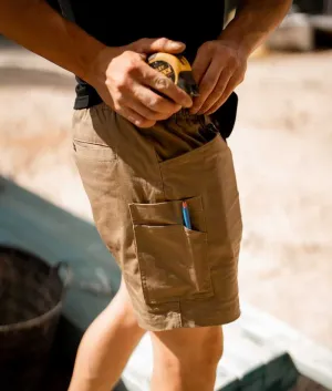 Stretch Cotton, Elastic Waist Cargo Short