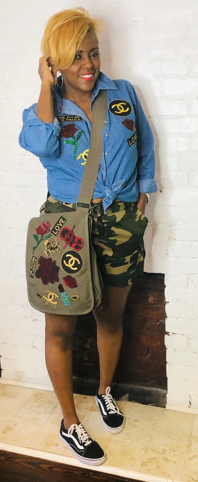 STYLEBRITY  CARGO CUTIE CAMOU SHORTS