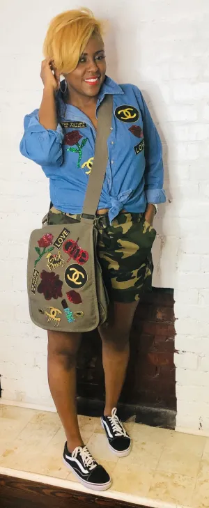 STYLEBRITY  CARGO CUTIE CAMOU SHORTS