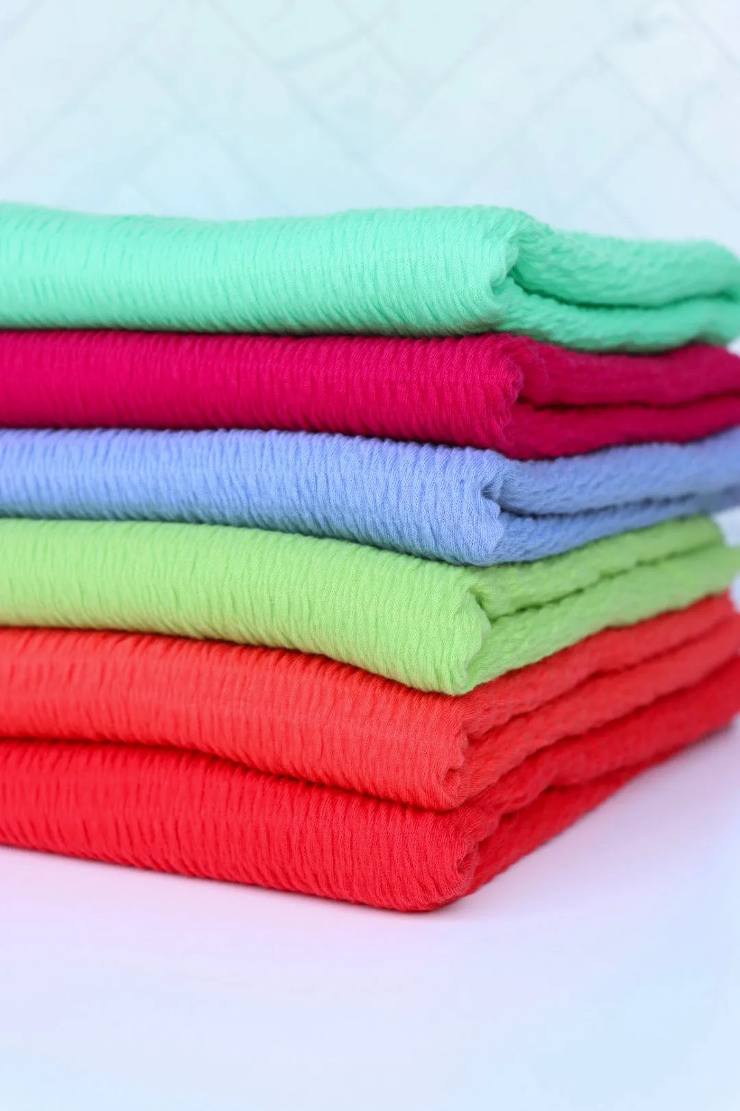 Sunset Smocked Jersey Knit