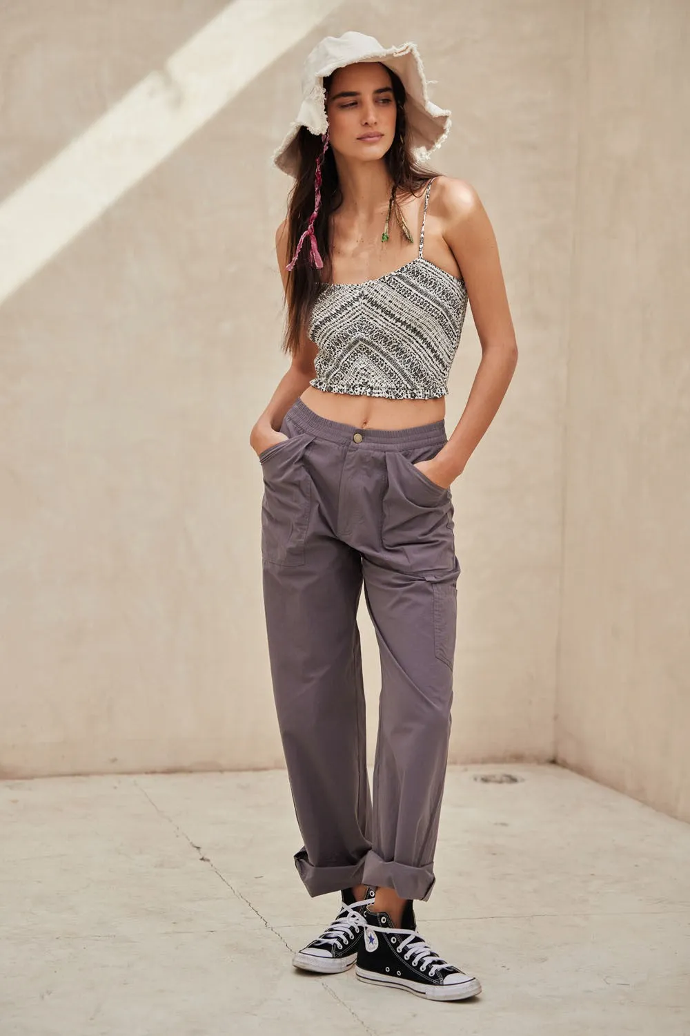 The Paisley Smocked Aztec Cami Top