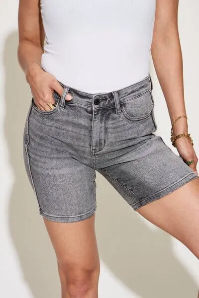 Washed Bermuda Denim Shorts