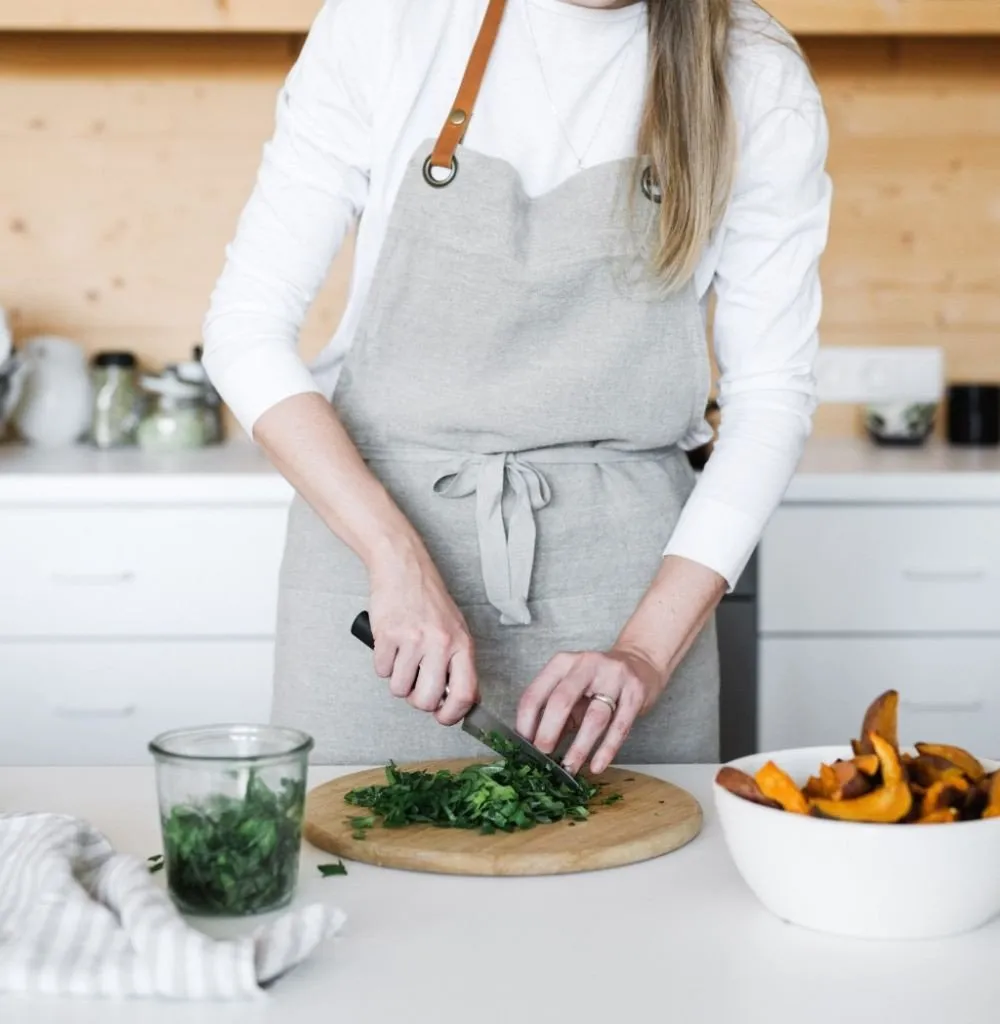 Washed Luxury Linen Chef's Apron
